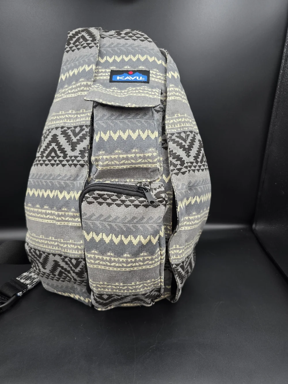 KAVU Men's Gray Patterned Sling Bag